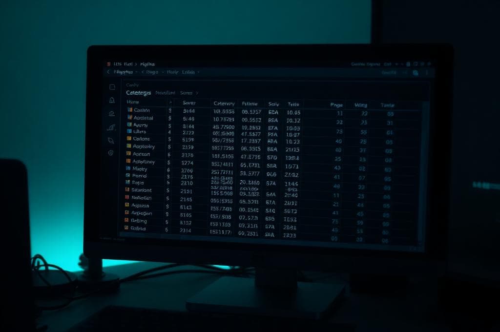 AI data classification interface with categories