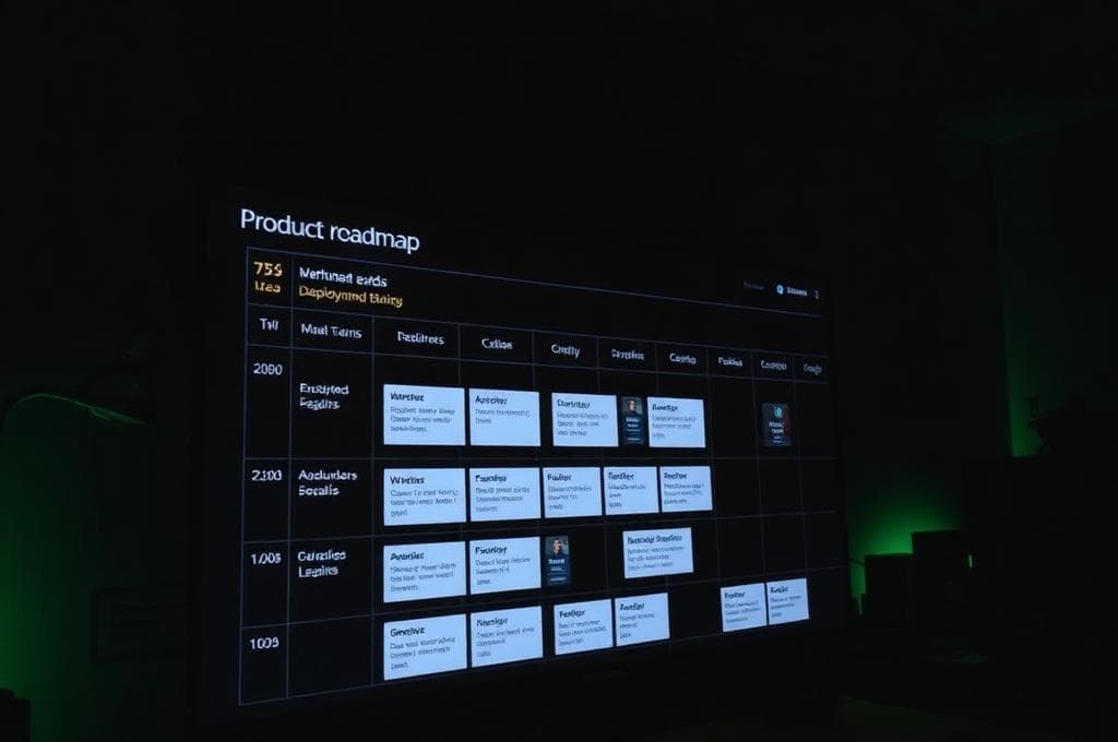 Product roadmap and sprint board dashboard