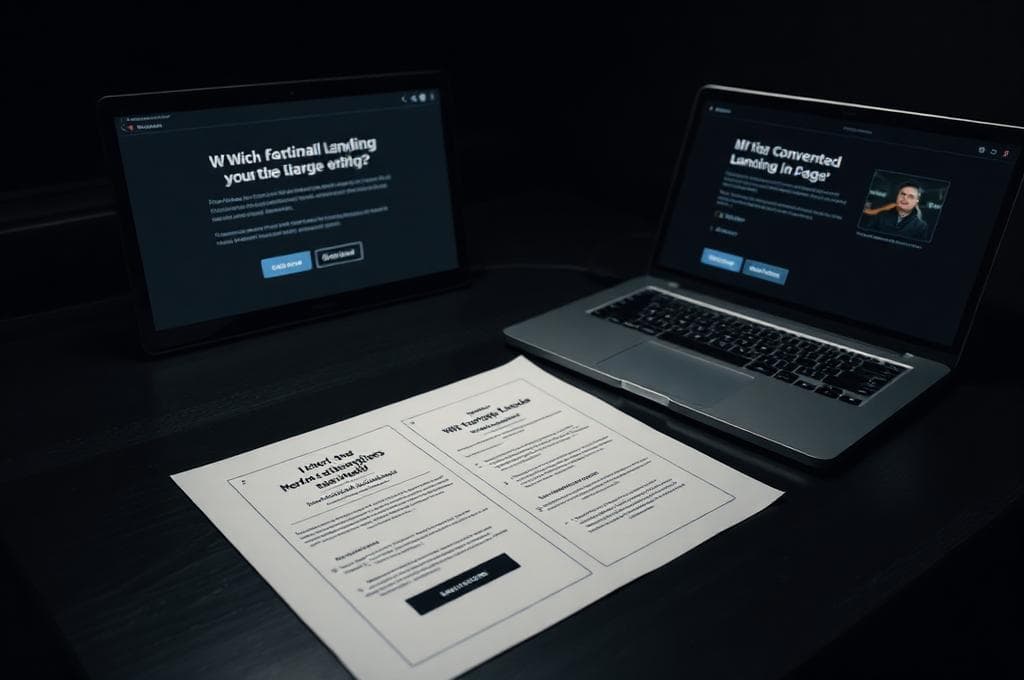 High-converting landing page wireframe layout
