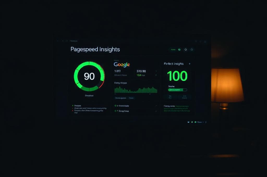 Google PageSpeed Insights showing green performance scores