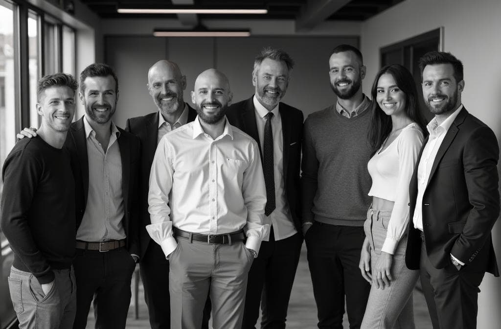 Our team of digital experts collaborating in a modern office