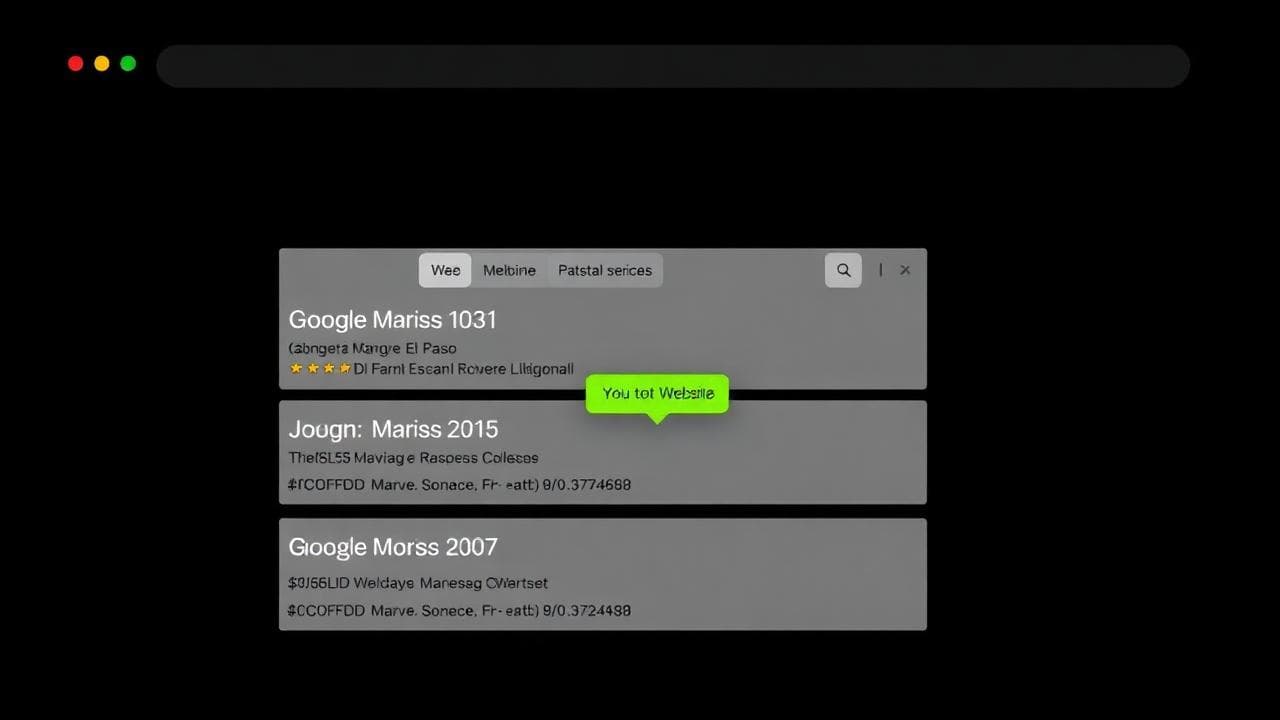 Google Maps 3-pack search results for web design El Paso